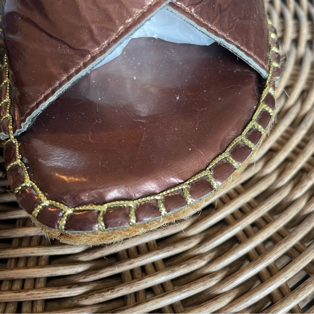 Andre Assous crossed straps Espadrilles wedges sandals size eu 38 usa 7.5 - Picture 5 of 15